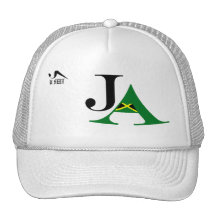 001 kopplar ihop Jamaica "JA" vit hatten Mesh Kepsar