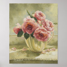 0437 rosa engelska ro i kannakonsttryck print
