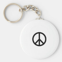 0685PeaceSign Nyckel Ring