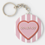 07/07/07 lyckliga förälskade Keychain Nyckel Ringar