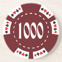1000. Dollarpokerchip Underlägg