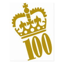 100. födelsedag - numrera - hundra vykort
