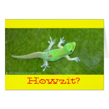 100% intygat organiskt Kona kaffeDay~Gecko kort