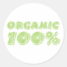 100% organiska klistermärkear