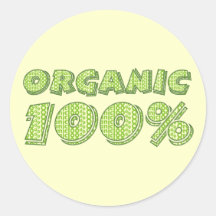 100% organiska klistermärkear