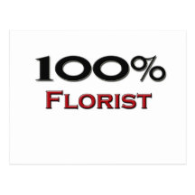 100 procent blomsterhandlare vykort