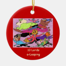 10 Lords hoppa Julgransdekoration
