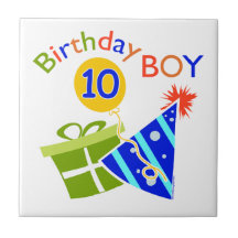 10th födelsedag för pojkar kakel