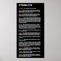 13 principer av liv affischer