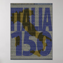 150. årsdag för italien av sammanslagning print
