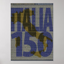 150. årsdagaffisch för italien