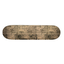1581 antika världskarta av Nicola skåpbil Sype Skateboard Decks