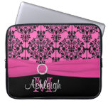 15" för vitFAUX för rosor svart laptop sleeve för  Datorskydds Fodral