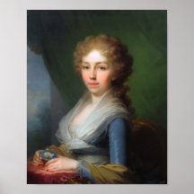 1795 - Porträtt av empressen Elisabet Alexeievna Affisch