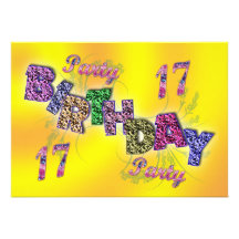 17th partyinbjudan