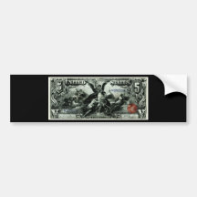 1896 US fem dollar silvercertifikat Bildekaler