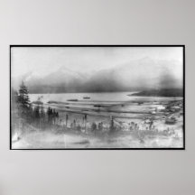 1899 Skagway, långt foto för AK-gård Affischer