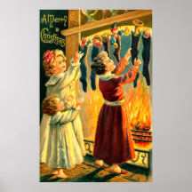 1902 barn på julmorgon affisch