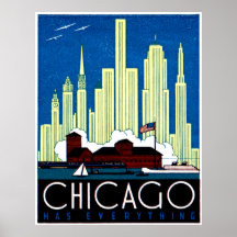 1930 besök Chicago Print