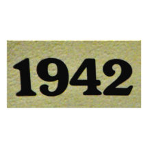 1942 fodra hälsningskort med foto