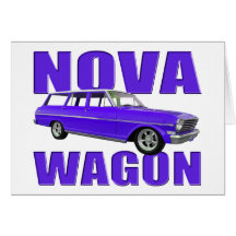 1963 chevy vagnblått för nova II Hälsnings Kort