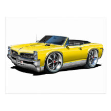 1966/67 gula cabriolet för GTO Vykort