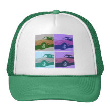 1979 röda klassikerbil trucker kepsar