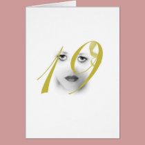 19 Year Old Girls Green Greeting Card kort