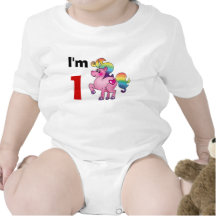 1 åriga födelsedagflickagåva (unicornponnyn) body för baby
