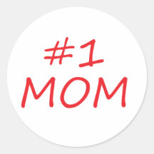 #1 mamma, mor #1 klistermärken
