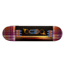 1 silke-svart-bakgrund, trippy-pläd-design-co… skateboard decks
