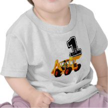 1st födelsedag för gul grävare tee
