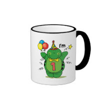 1st födelsedag för lycklig sköldpadda kaffe kopp