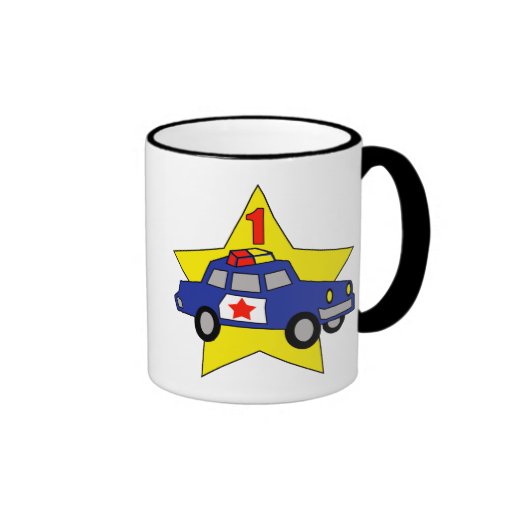 1st födelsedag för polis mugg