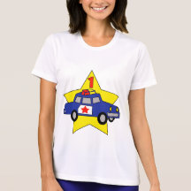 1st födelsedag för polis t-shirts