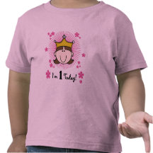 1st födelsedag Tshirts och gåvor för brunettPrince