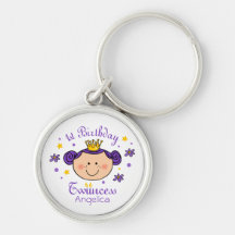 1st Födelsedag Twincess Keychain Nyckelringar
