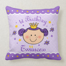 1st Födelsedagen Twincess kudder