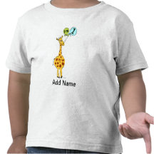 1st Födelsedaggiraff med ballonger T-shirts