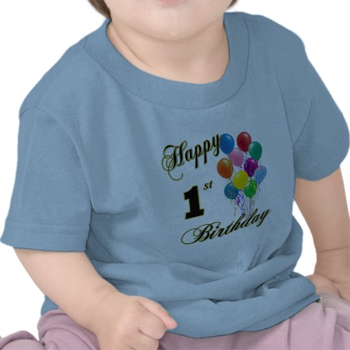 1st födelsedagspädbarn och skjortor för lycklig tee shirts