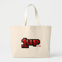 1UP - Geek för liv för Gamervideospel extra Tote Bag