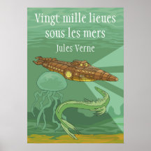 20000 sous lesmers för lieues - Jules Verne Posters