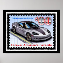 2009 GT1 mästerskap Corvette Posters