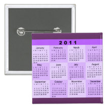 2011 år på en ögonkastkalender knapp med nål