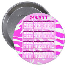 2011 år på en ögonkastkalender knappar med nål
