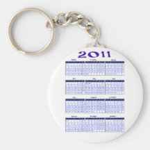 2011 år på en ögonkastkalender nyckel ring