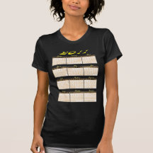 2011 år på en ögonkastkalender t shirts