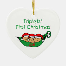 2011 tripletss första julprydnad julgranskulor