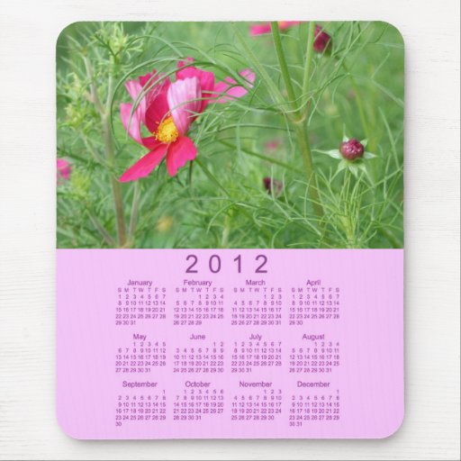 2012 blom- kalender mus mattor