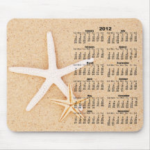 2012 kalender - sjöstjärna Mousepad Musmatta